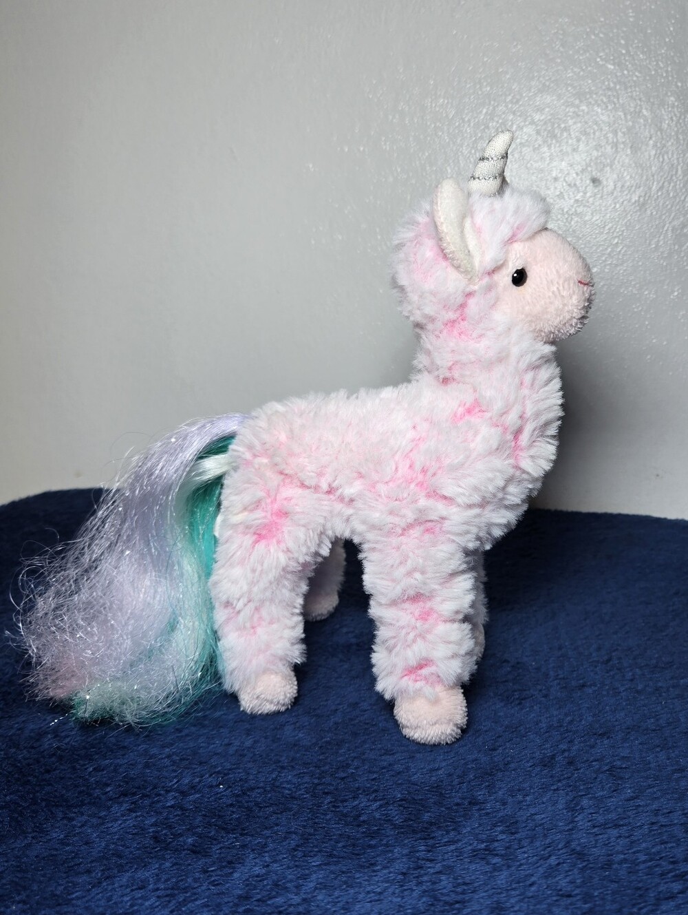 Douglas Cuddle Toys Pink 9” Plush Llamacorn Llama Alpaca Unicorn Rainbow Tail